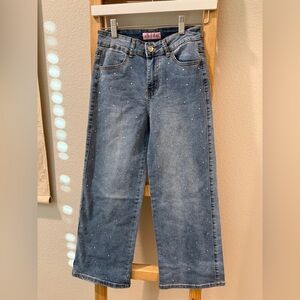 💎 GOGO STAR Rhinestone Wide Leg Jeans – Girls